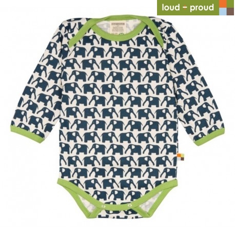 loud & proud - Body mit Elefanten-Druck