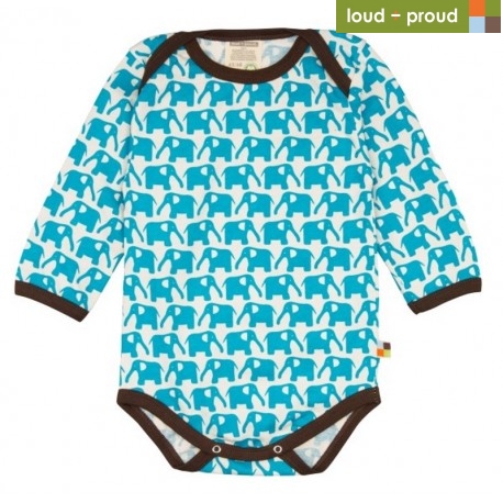 loud & proud - Body mit Elefanten-Druck