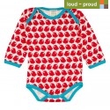 loud + proud - Bio Baby Body langarm mit Vogel-Druck