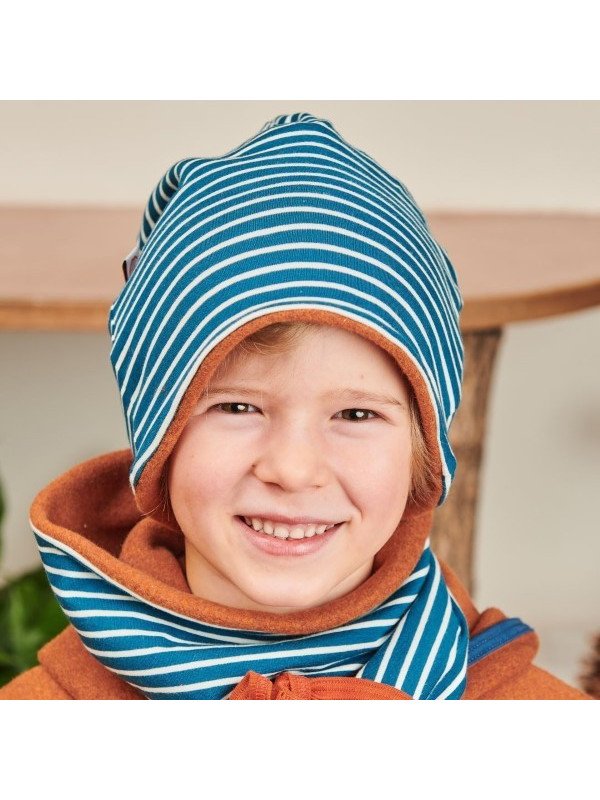 Cheeky Apple - Bio Kinder Beanie mit Streifen