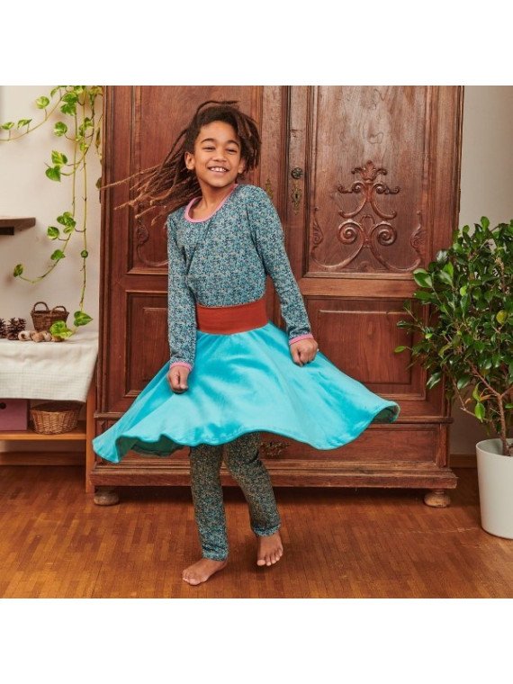 Cheeky Apple - Bio Kinder Langarmshirt mit Blumen-Allover