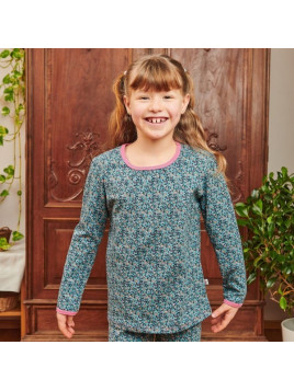 Cheeky Apple - Bio Kinder Langarmshirt mit Blumen-Allover