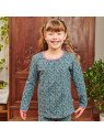 Cheeky Apple - Bio Kinder Langarmshirt mit Blumen-Allover