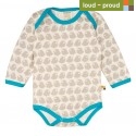 loud + proud - Bio Baby Body langarm mit Vogel-Druck