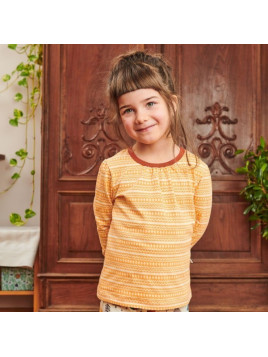 Cheeky Apple - Bio Kinder Langarmshirt mit Muster-Allover