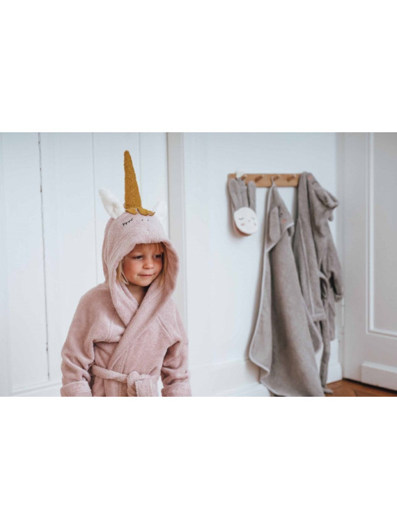 Kikadu - Bio Kinder Bademantel Einhorn