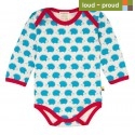 loud + proud - Bio Baby Body langarm mit Igel-Druck