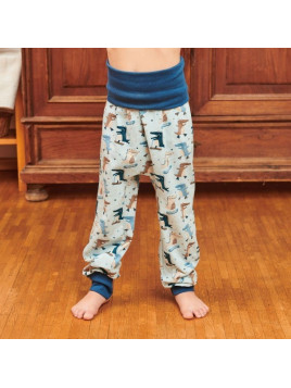 Cheeky Apple - Bio Kinder Jerseyhose mit Krokodil-Allover