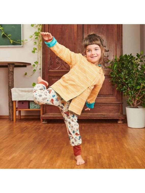 Cheeky Apple - Bio Kinder Jerseyhose mit Abenteuercamp-Allover