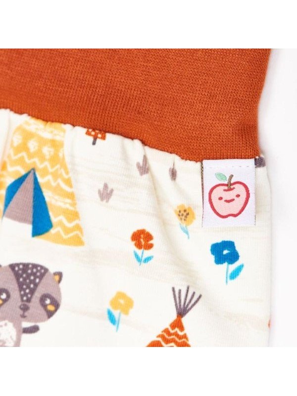 Cheeky Apple - Bio Kinder Jerseyhose mit Abenteuercamp-Allover