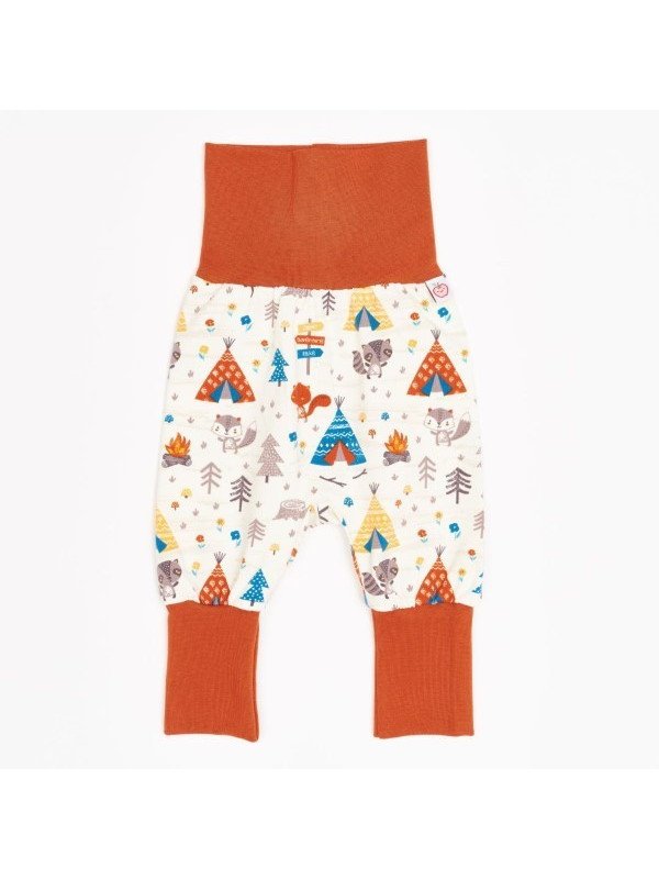 Cheeky Apple - Bio Kinder Jerseyhose mit Abenteuercamp-Allover
