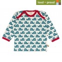 loud + proud - Bio Kinder Langarmshirt mit Schnecken-Druck
