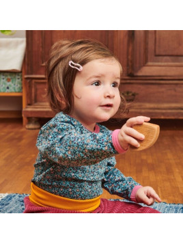 Cheeky Apple - Bio Baby Body langarm mit Blumen-Allover
