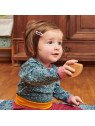 Cheeky Apple - Bio Baby Body langarm mit Blumen-Allover