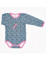 Cheeky Apple - Bio Baby Body langarm mit Blumen-Allover