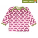 loud + proud - Bio Kinder Langarmshirt mit Schnecken-Druck