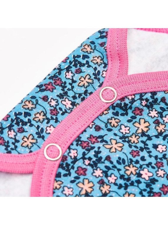 Cheeky Apple - Bio Baby Body langarm mit Blumen-Allover