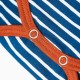 Cheeky Apple - Bio Baby Body langarm mit Streifen, blau