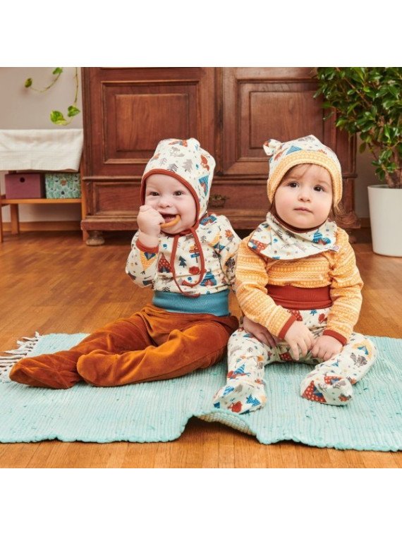 Cheeky Apple - Bio Baby Body langarm mit Muster
