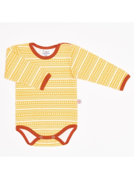 Cheeky Apple - Bio Baby Body langarm mit Muster