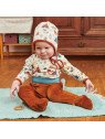Cheeky Apple - Bio Baby Body langarm mit Abenteuercamp-Allover