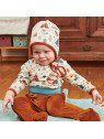 Cheeky Apple - Bio Baby Body langarm mit Abenteuercamp-Allover