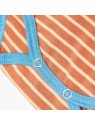 Cheeky Apple - Bio Baby Body langarm mit Streifen, caramel