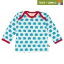 loud + proud - Bio Kinder Langarmshirt mit Igel-Druck, blau