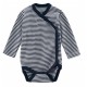 LIVING CRAFTS - Bio Baby Wickelbody gestreift, blau