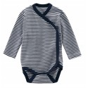 LIVING CRAFTS - Bio Baby Wickelbody gestreift, blau