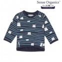 Sense Organics - Bio Baby Sweatshirt "Etu" mit Eisbären und Streifen