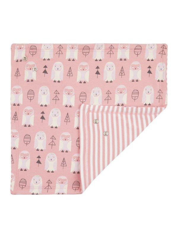 Sense Organics - Bio Baby Wende Tuch "Bib Retro" mit Husky-Allover und Streifen, rosa