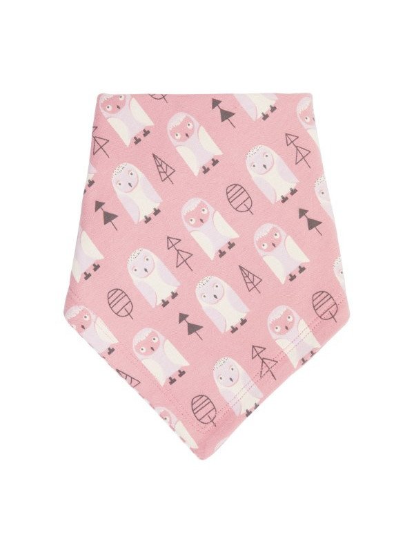 Sense Organics - Bio Baby Wende Tuch "Bib Retro" mit Husky-Allover und Streifen, rosa