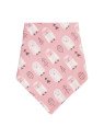 Sense Organics - Bio Baby Wende Tuch "Bib Retro" mit Husky-Allover und Streifen, rosa
