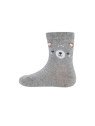 Ewers - Bio Baby Socken Doppelpack mit Bären- und Sternen-Motiv, grau