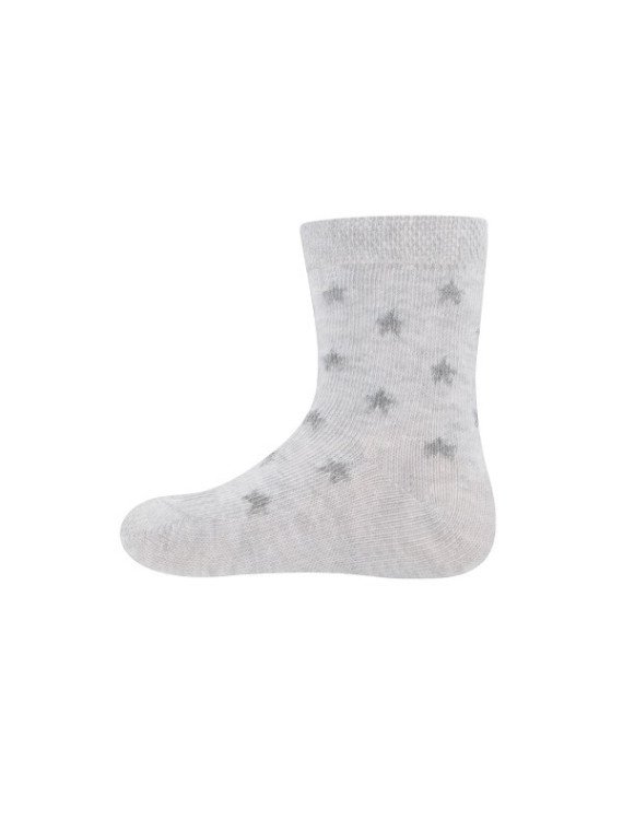 Ewers - Bio Baby Socken Doppelpack mit Bären- und Sternen-Motiv, grau