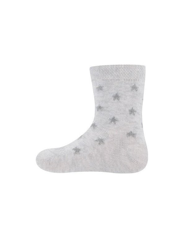 Ewers - Bio Baby Socken Doppelpack mit Bären- und Sternen-Motiv, grau