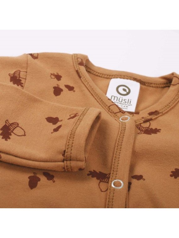Müsli by Green Cotton - Bio Baby Strampler mit Nuss-Allover