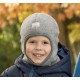 PICKAPOOH - Bio Kinder Fleece Mütze "Sturmhaube", Wolle, grau