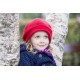 PICKAPOOH - Bio Kinder Fleece Basken Mütze "Britt", Wolle, rot