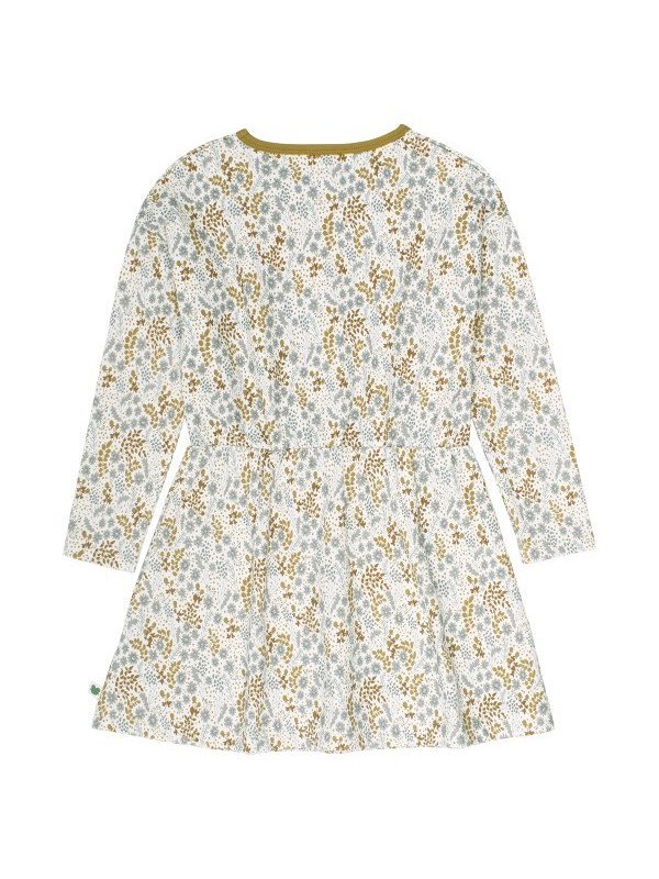 Fred`s World by Green Cotton - Bio Kinder Sweatkleid mit Blumen-Allover, creme