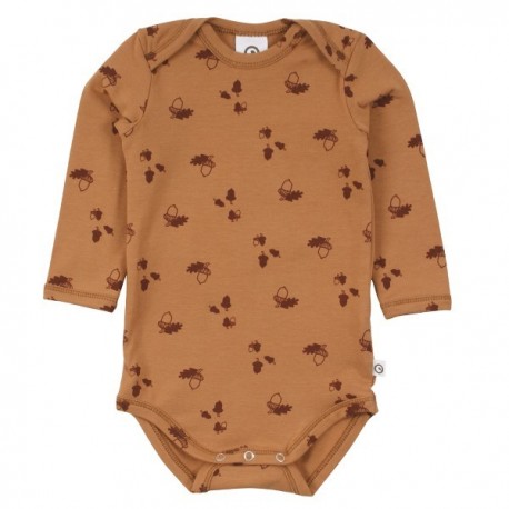 Müsli by Green Cotton - Bio Baby Body langarm, nuss
