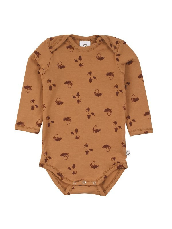 Müsli by Green Cotton - Bio Baby Body langarm, nuss
