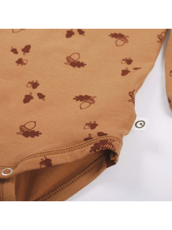 Müsli by Green Cotton - Bio Baby Body langarm, nuss